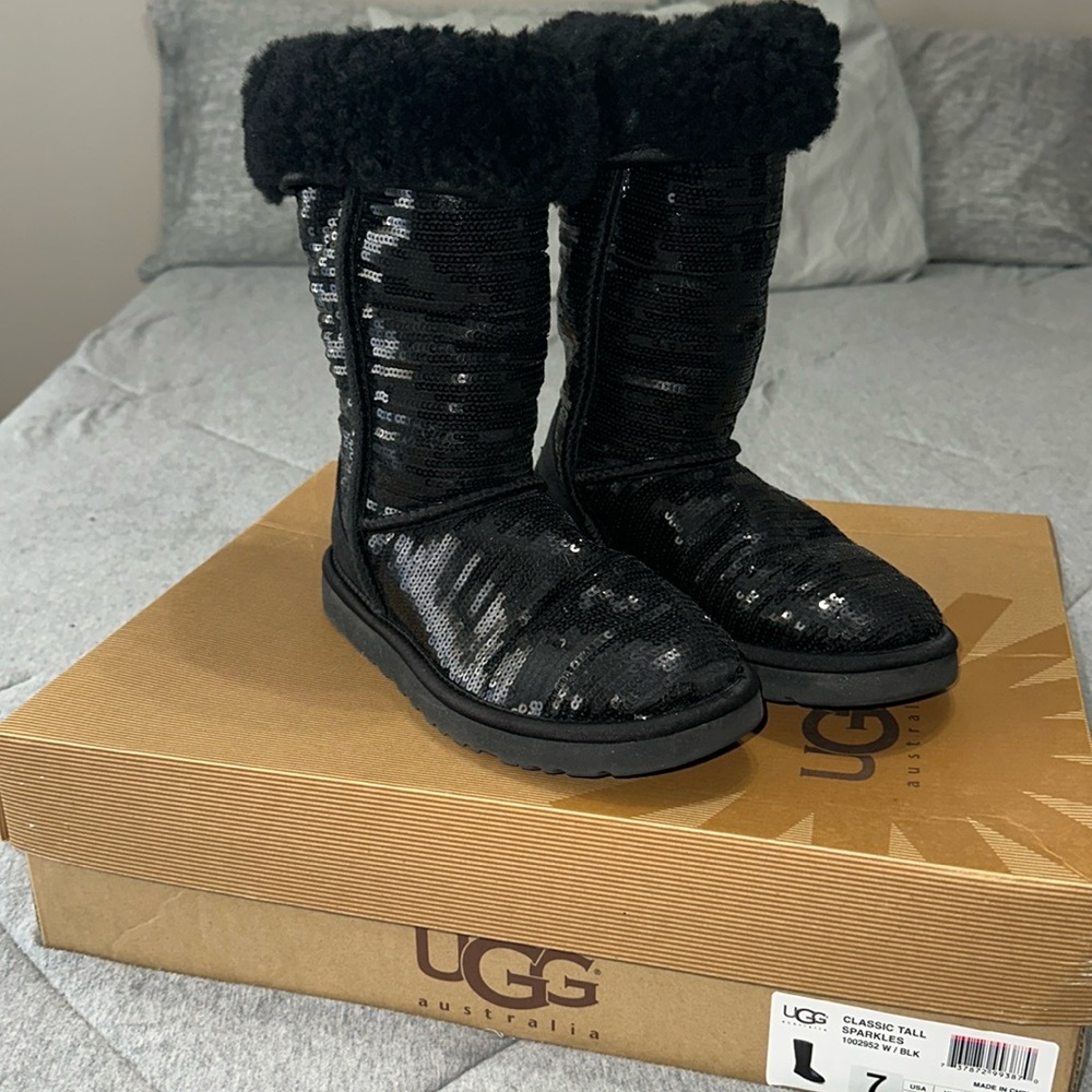Ugg classic tall Sparkles Black 7